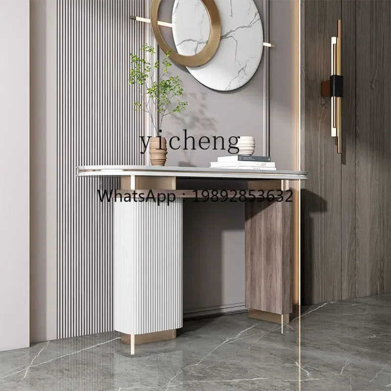 

W5.14 Entrance Table Modern Simple Marble Entrance Table Entrance Cabinet Light Luxury Style