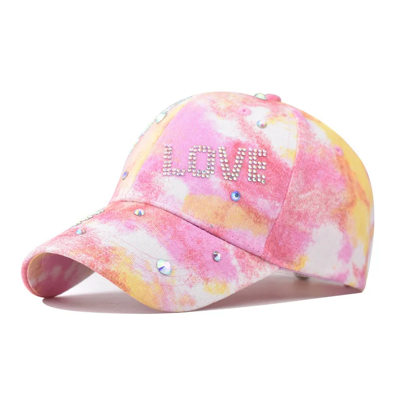 

New Bear Dot Baseball Cap For Men And Women Trendy Colorful Print Flash Rhinestone Trucker Cap Spring Summer Casual Hat