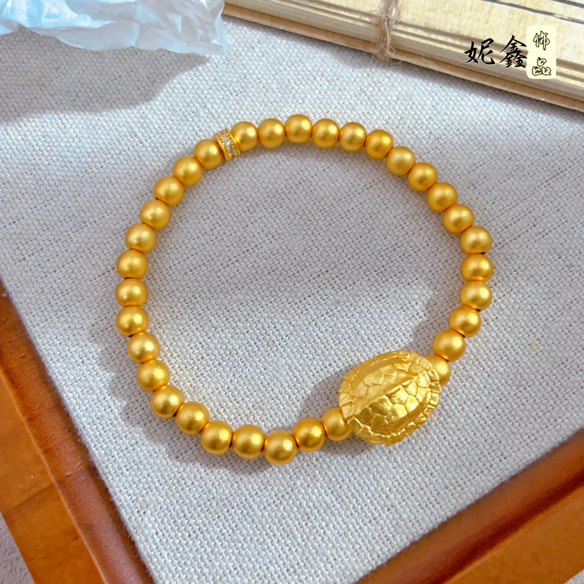 

Wealthy Turtle Shell Bracelet Women's 24K Gold AU999-Pure gold turtle shell bracelet,blessing and fortune, surprise for birthday