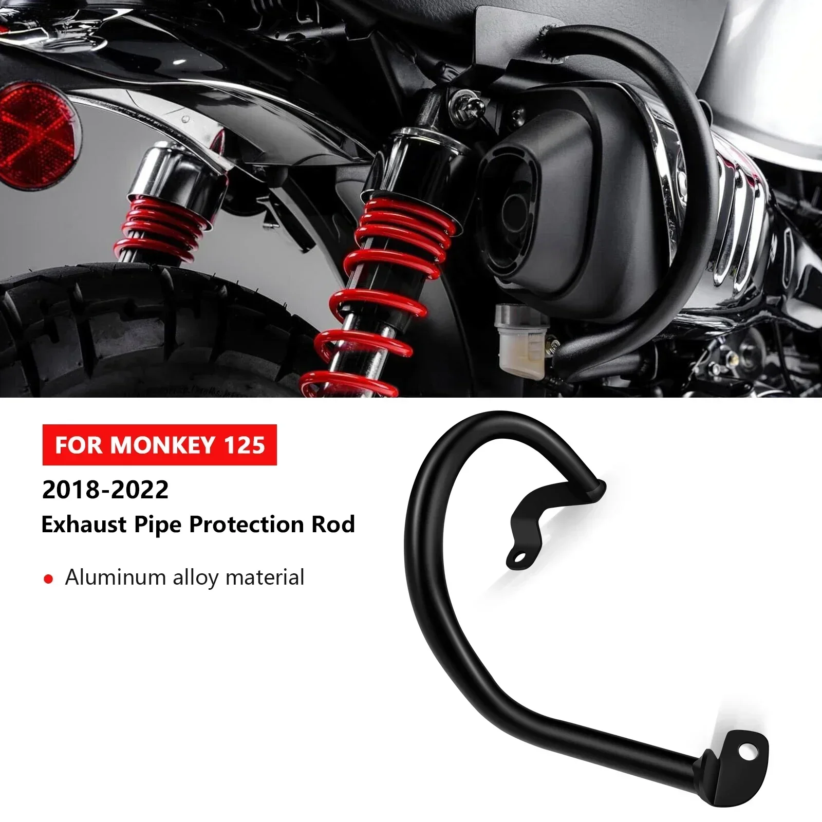 For monkey 125 2018-2022 Exhaust Bumper Cover monkey 125 Motorcycle Accessories Exhaust Protector Bar