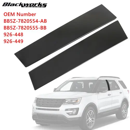 Moldura de vidrio para puerta de coche Ford Explorer, moldura para puerta izquierda y derecha del Pilar B, 926-449, 2011-2016, BB5Z-7820555-BB, 2 BB5Z-7820554-AB., 926-448