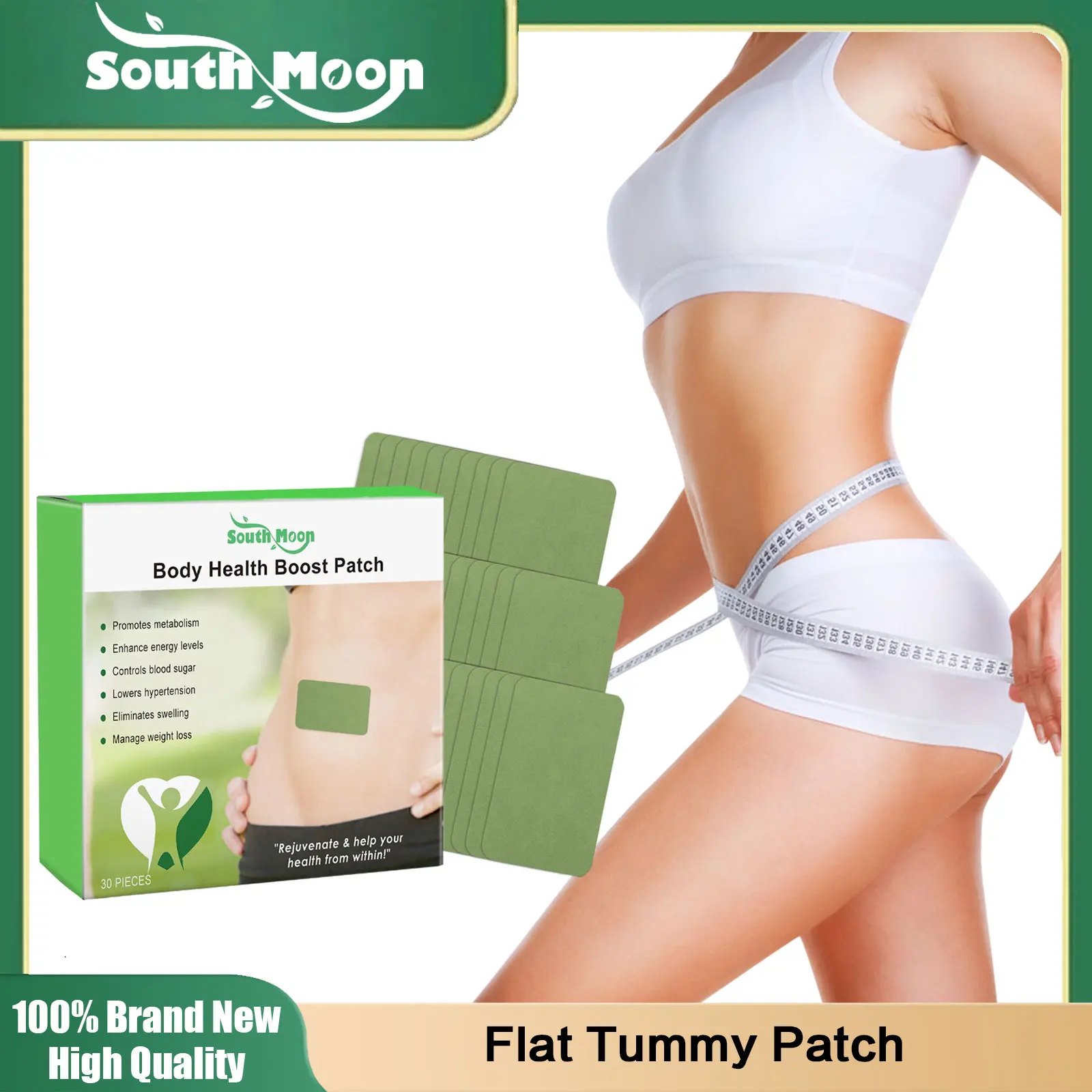 Body Shaping Patch Belly Waist Burn Fat Control Blood Sugar Anti Hypertension Relieve Fatigue Improve Stomach Promote Metabolism