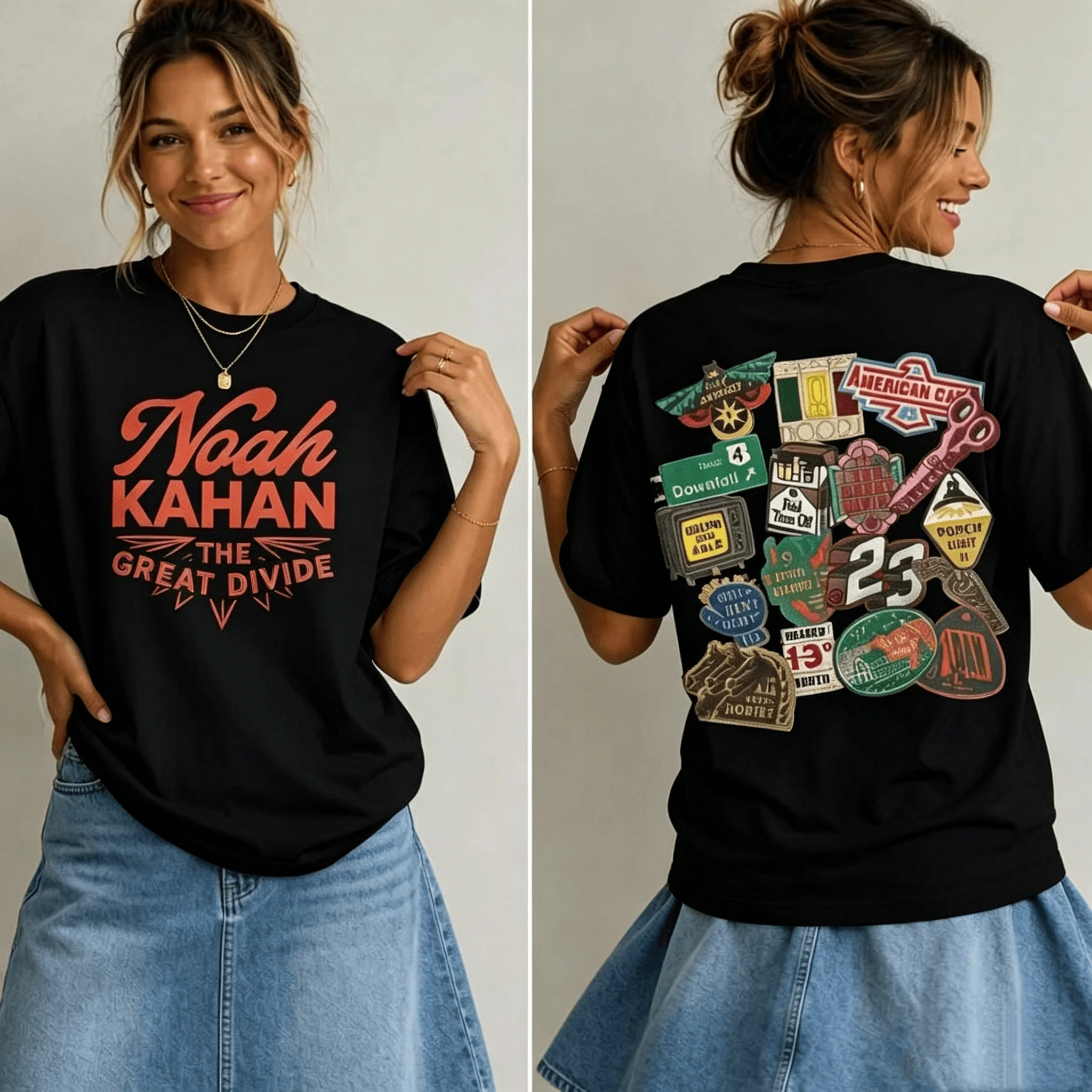 Noah Kahan The Great Divide Tour 2026 Konzert-T-Shirt, 100 % Baumwolle, für Herren und Damen, beliebtes, übergroßes, lässiges Vintage-T-Shirt, Fan-Geschenk – Detail 7