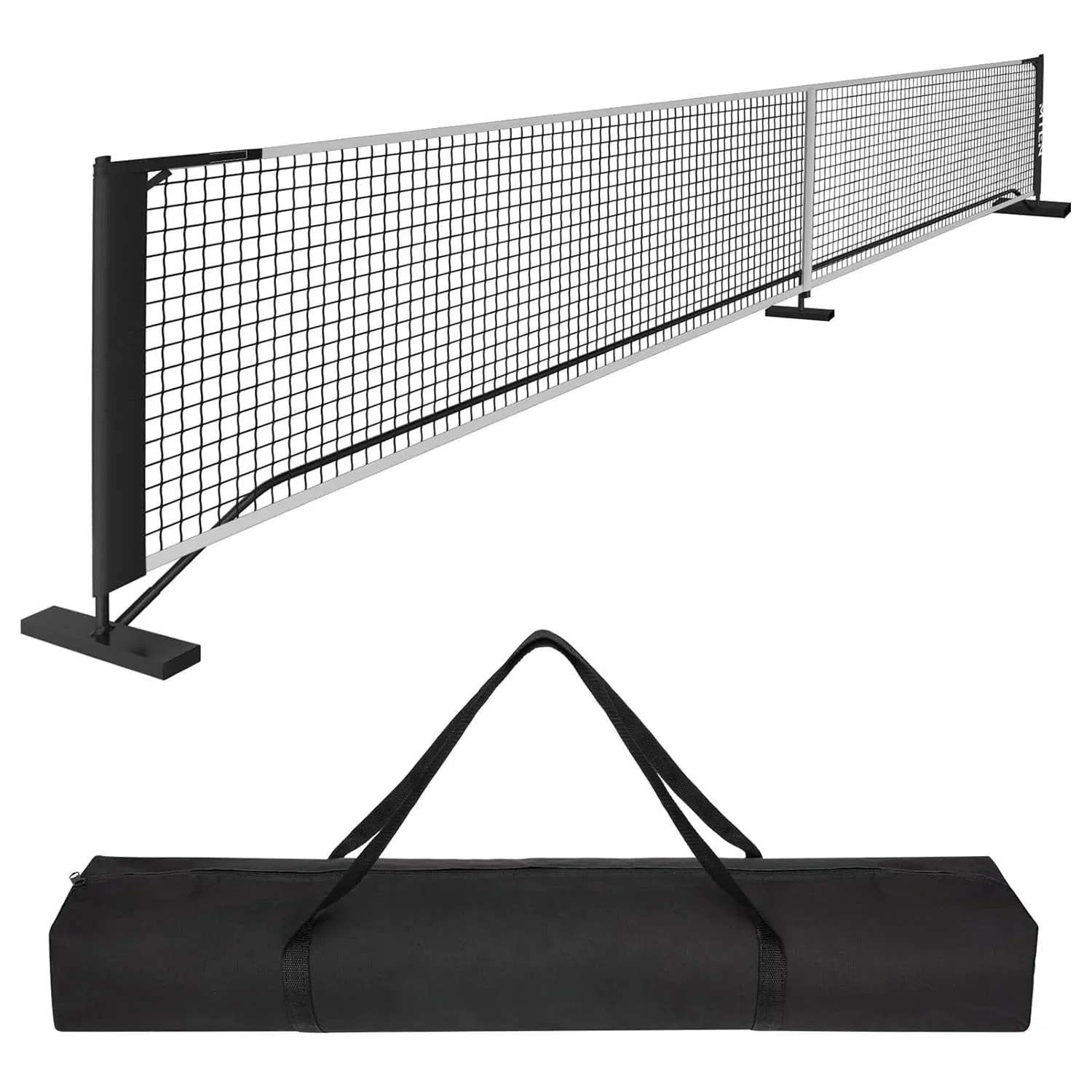 22ft Regulation Size Pickleball Net Set Pickleball Court Metal Frame Stand with Carry Bag for Driveway Backyard Home Beginners