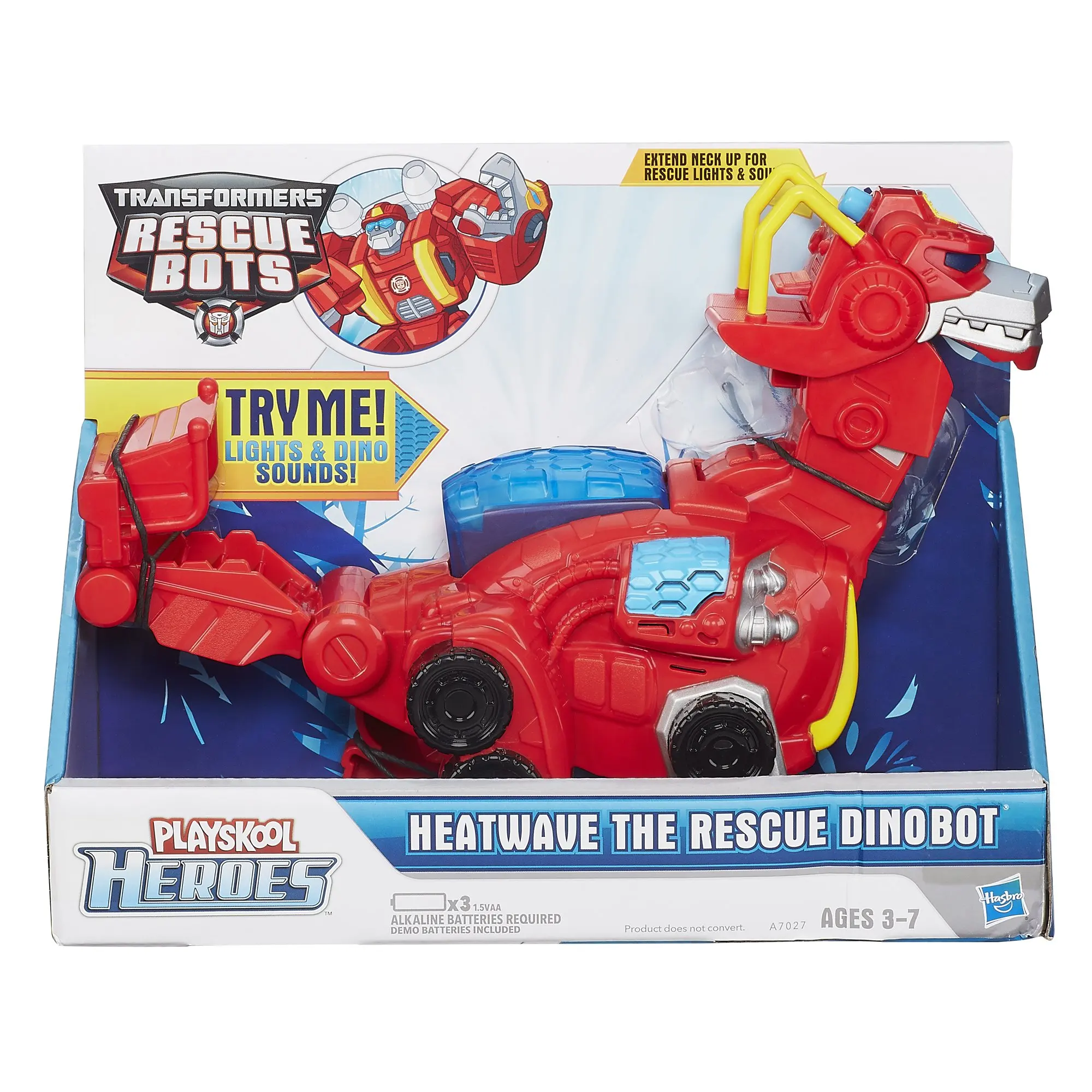 

Playskool Heroes Transformers Rescue Bots Heatwave The Rescue Dinobot Figure Lights Dino Sounds Model Collectible Children Toys