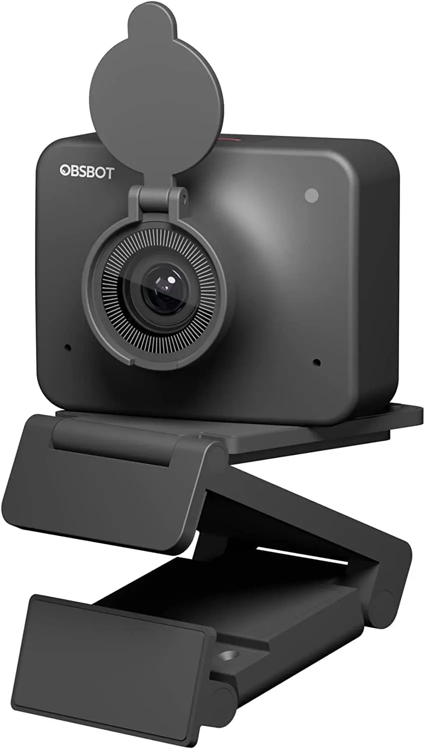 1080P 60FPS Webcam with AI Auto-Framing & Background Blur, HDR, Dual Mics for Conferencing