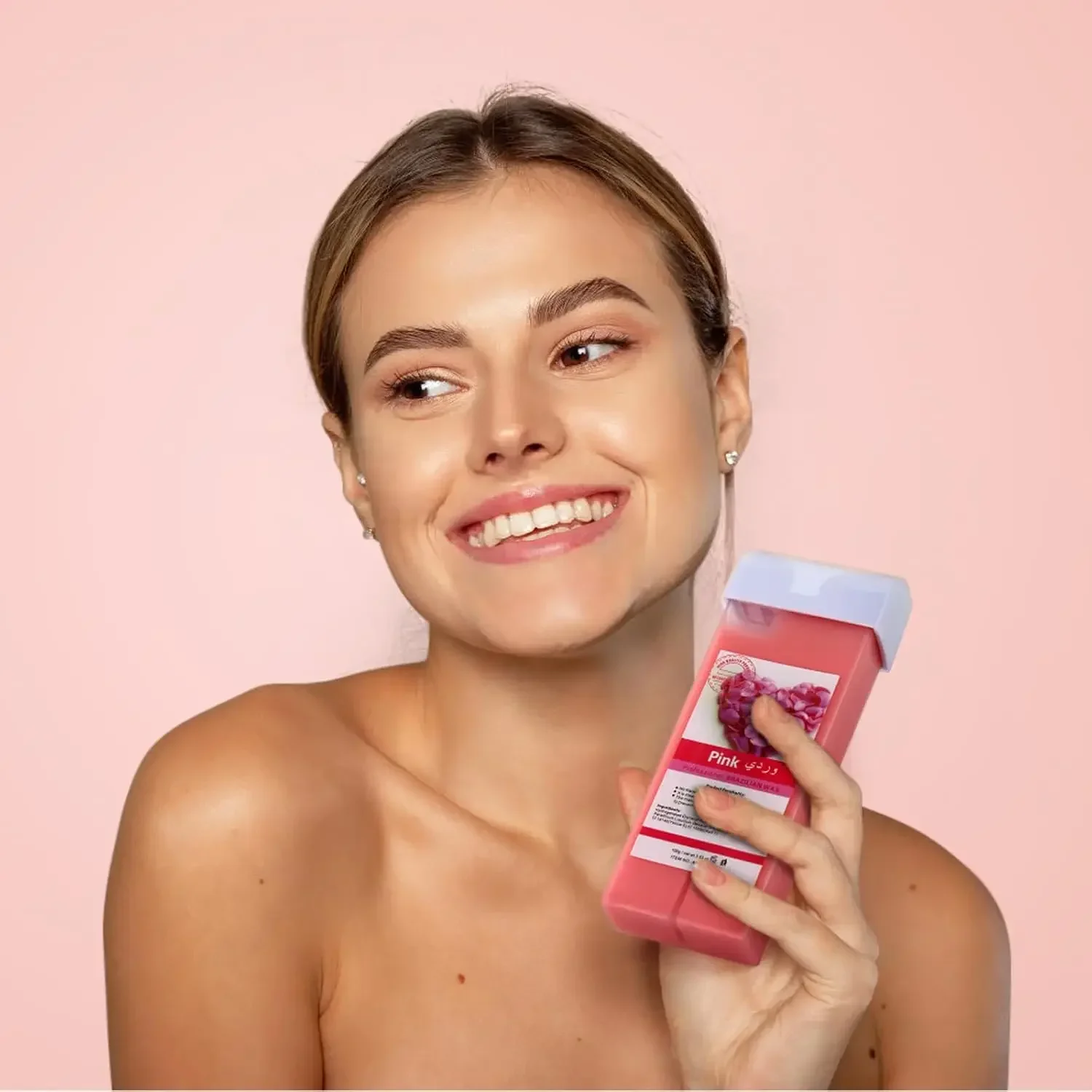 لفة على الشمع الألوة روز الشمع الأسطوانة الملء إزالة الشعر غير مؤلم خرطوشة الشمع مزيل الشعر الشمع دفئا لإزالة شعر الجسم بيكيني