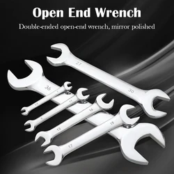 Open End Wrench Tool 5.5-24mm Multi-function Mirror Dual Headed Spanner Set for Hex Nuts Bicycle Car Repair Hand Tools