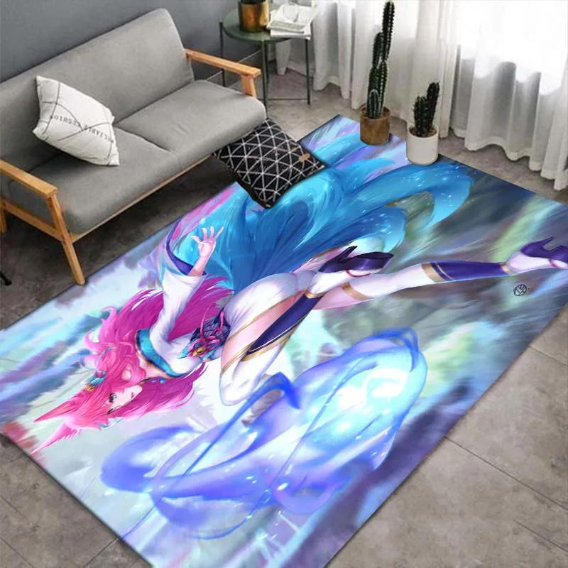 cute Ahri，Armor Abs Krabs ,Carpet Rug for Living Room Bedroom,Kitchen Doormat Bathroom Anti-slip Floor Mat