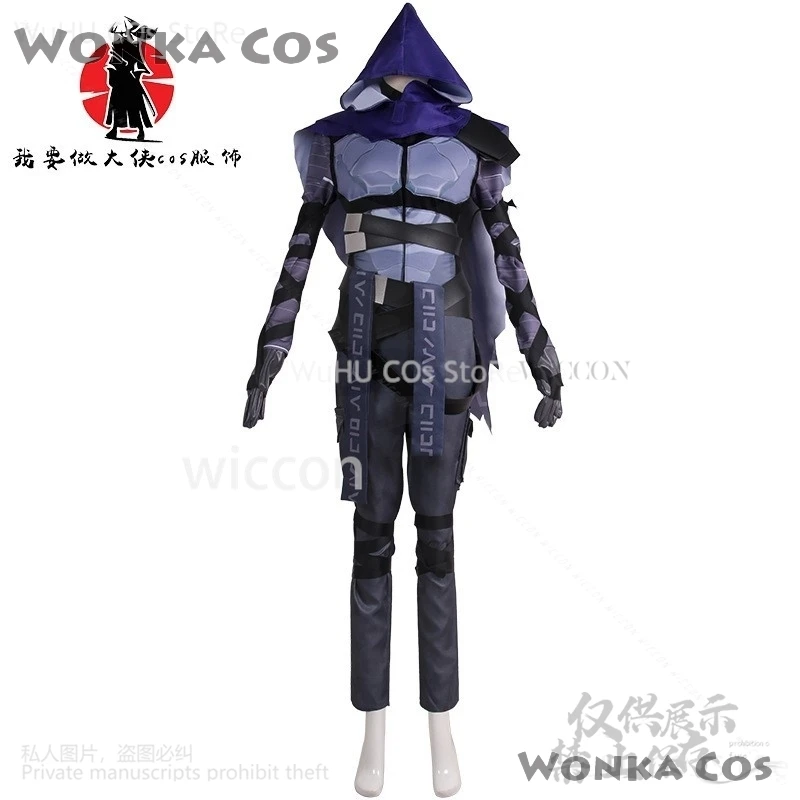 애니메이션 게임 발로란트 코스프레 오멘 코스튬, 할로윈 크리스마스 카니발 세트, 성인 남성 여성 멋진 의상, 맞춤형 의류