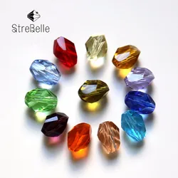 100pcs/Bag 24fa 8x6mm Fashion Crystal Beads Handmade Twist Oval Glass Beads for DIY Bracelet Necklace Jewelry Making