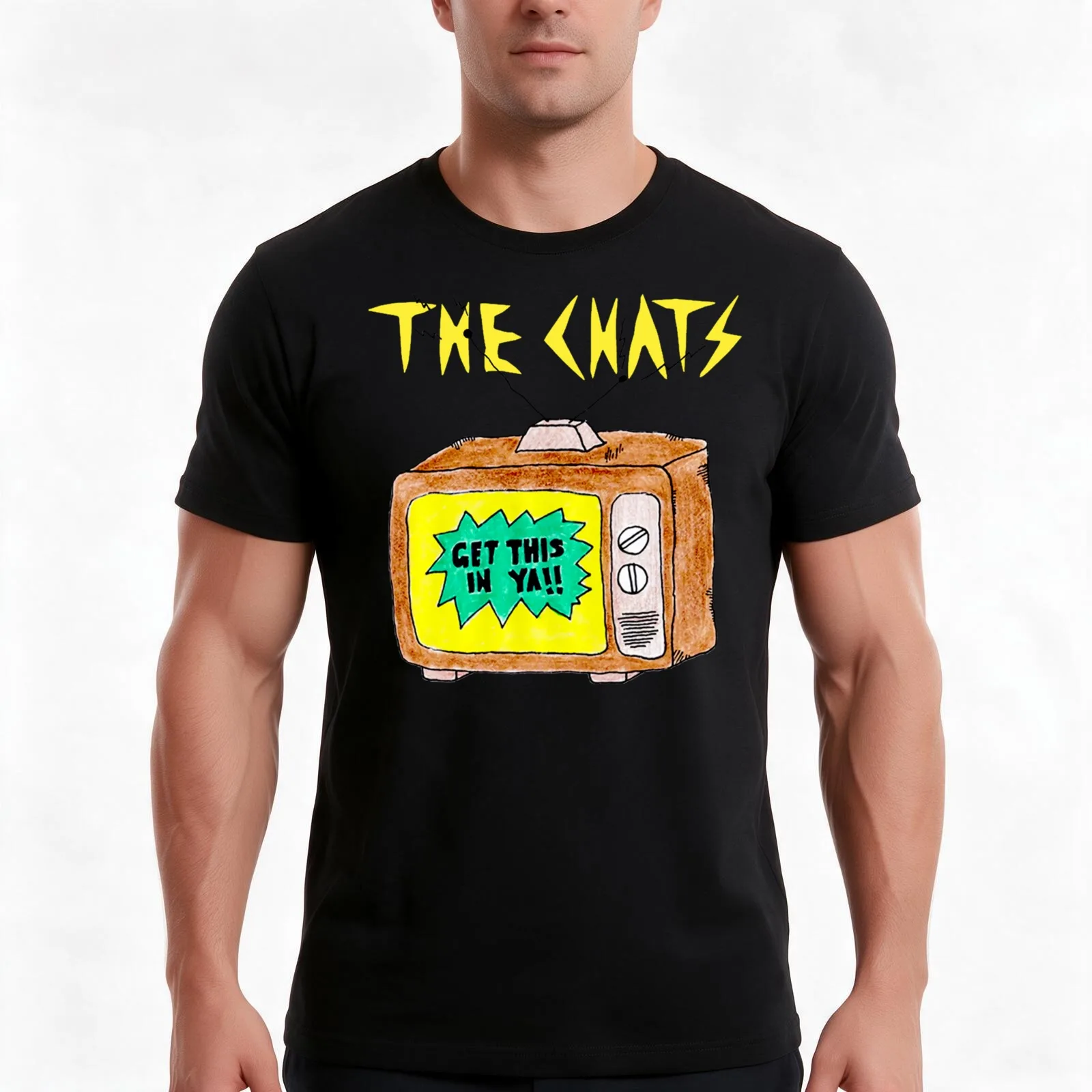 Chats 2 T-Shirt, Summer Casual Cotton Tee, Oversized Streetwear Tops, Vintage Graphic Print, Loose Fit Short Sleeve, 100% Cotton