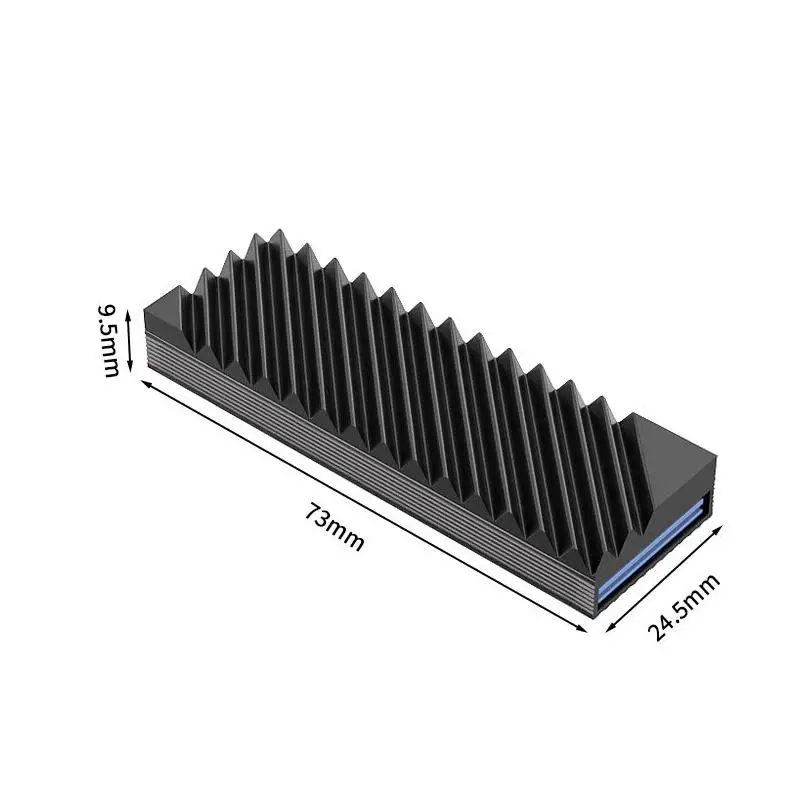 2280 M2 SSD Heatsink Aluminum Radiator Enhanced Cooling for PCIe NVMe SSDs for Office Desktop Use