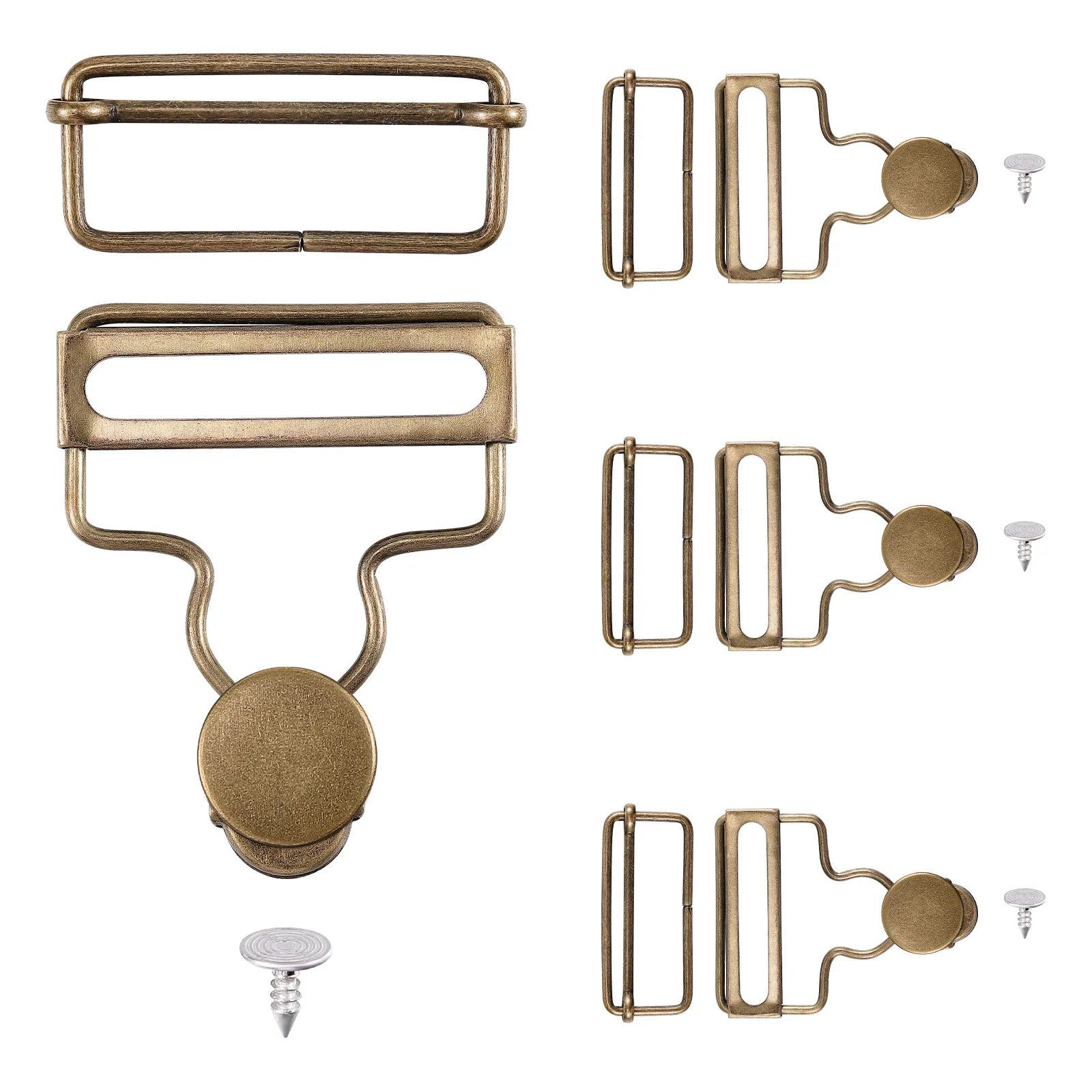 

Metal Gourd Buckle Fasteners Suspender Buttons Overall Clips Replacement Straps for Buckles DIY Backpack Accessories