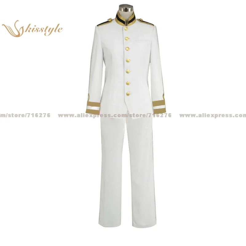 Kisstyle Fashion Hetalia: Axis Powers Japan Honda Kiku White Unifrom COS Clothing Cosplay Costume,Customized Accepted