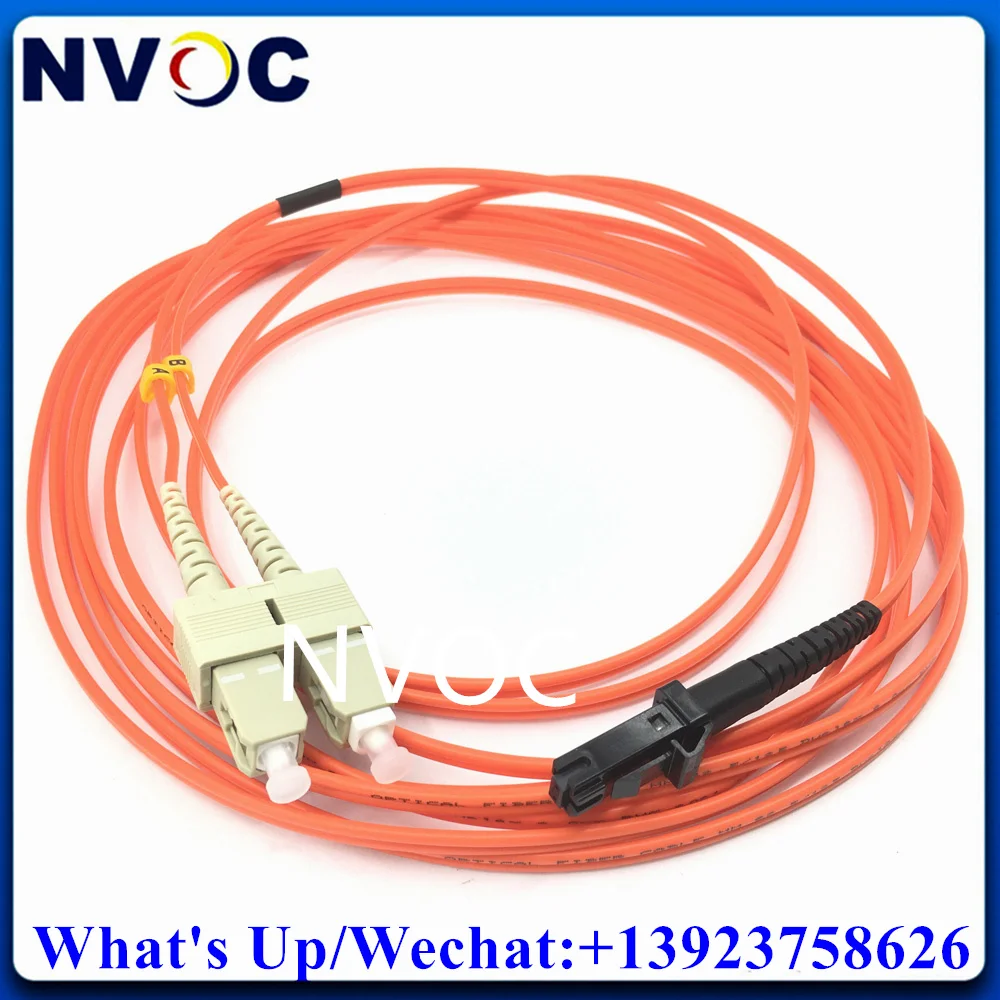 

5Pcs MM(50/125),OM2 Duplex,5M 1.8mm,LSZH Orange Cable,MTRJ Male/Female-SC/ST/FC/LC Multi Mode Fiber Optic Jumper Cable Connector