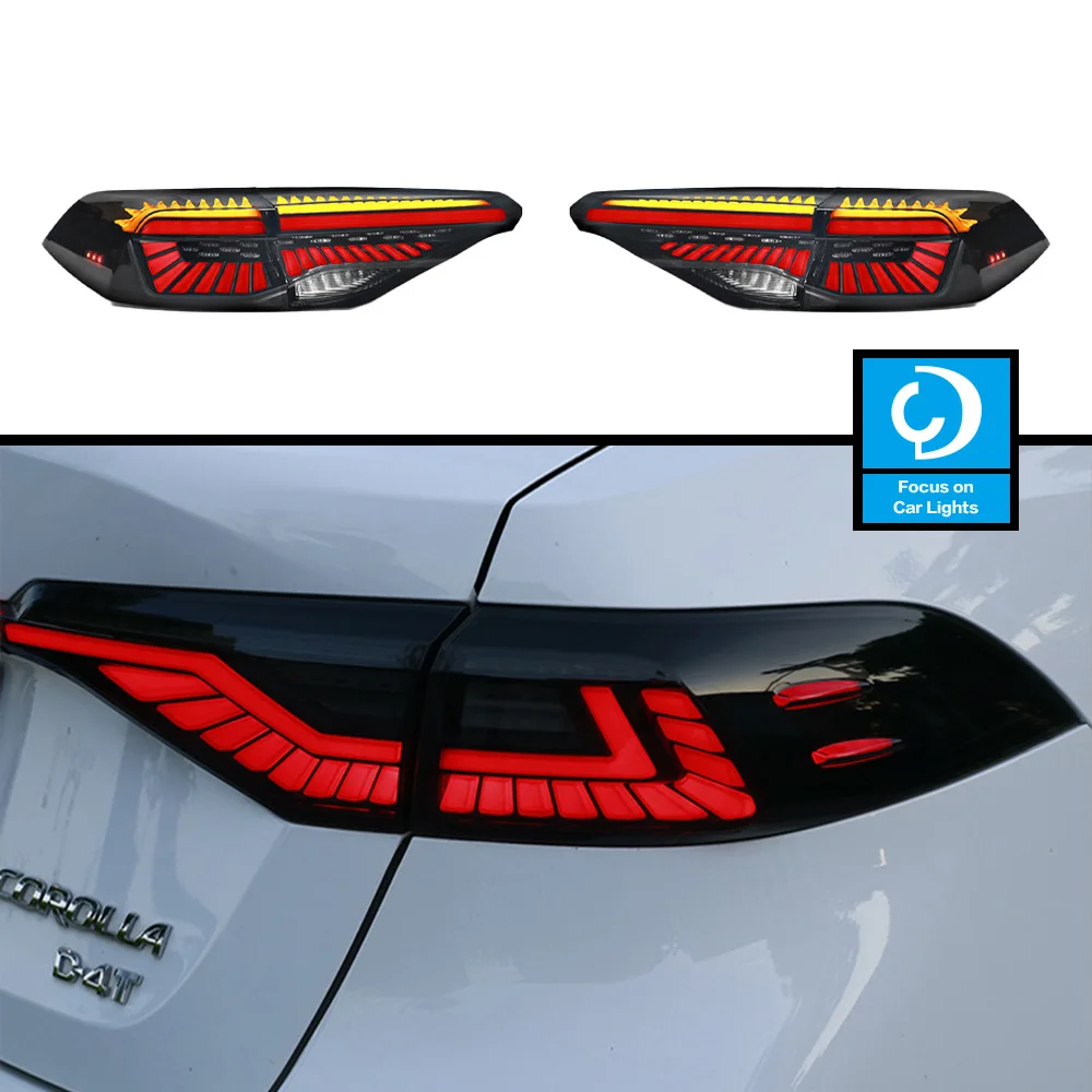 Taillights Styling For Toyota Corolla 2019 2020 2021  Tail Light LED DRL Running Signal Brake Reversing Parking Lighthouse 2PCS