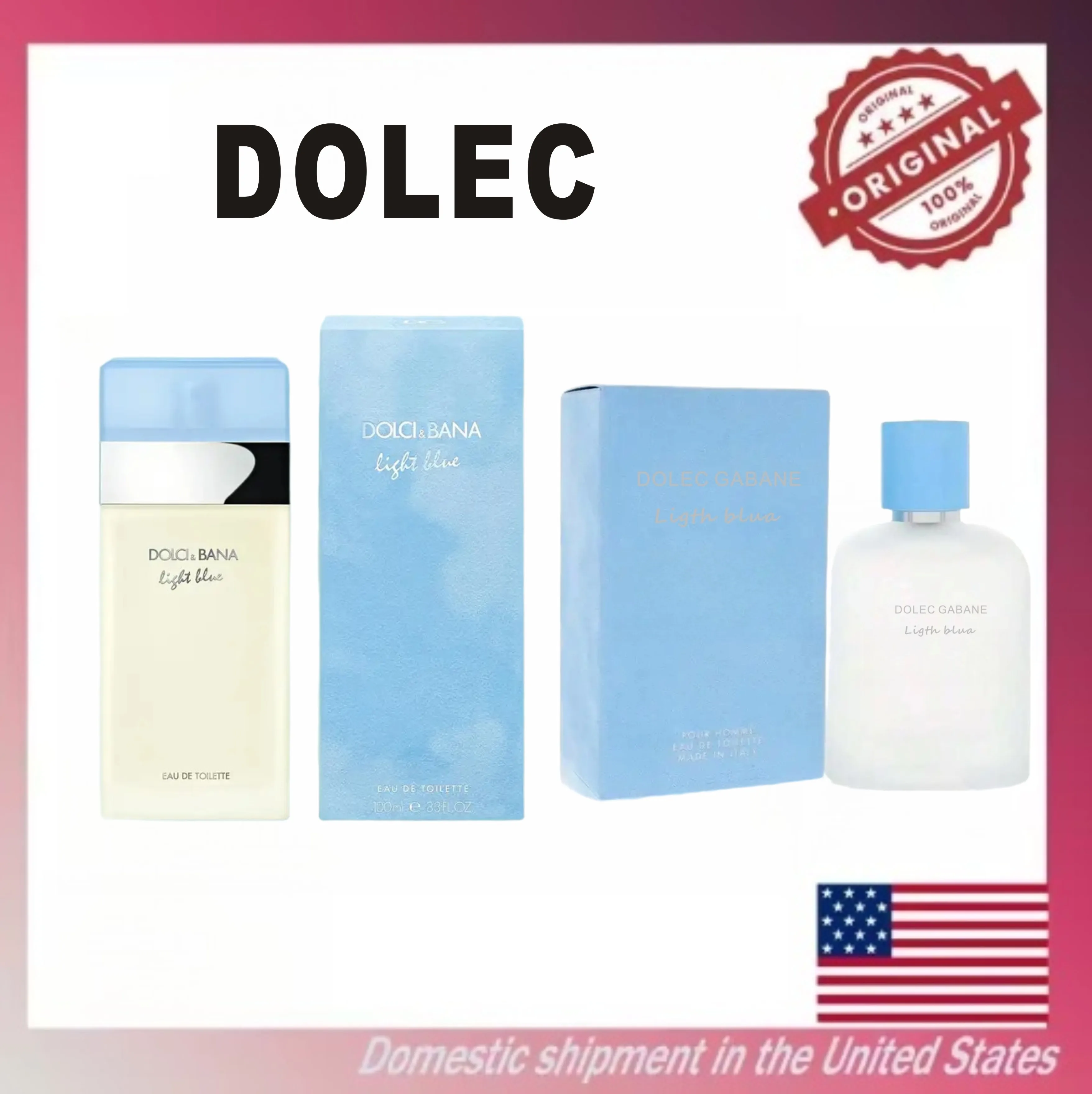 Dole'c & Gabana أزرق فاتح للنساء مجموعات هدايا للنساء، عطر امرأة، colonias de mujer، عطر الفانيليا، العطر