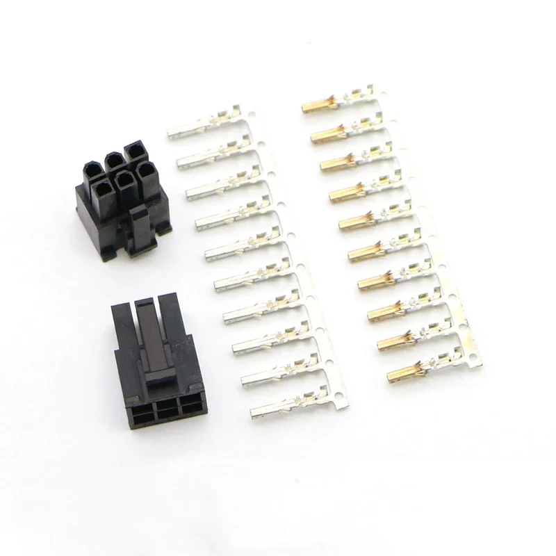 4.2mm 5557 6Pin PCI-E Male Connector with 6pcs Terminal Pins for Computer DIY Extension Modular Cable