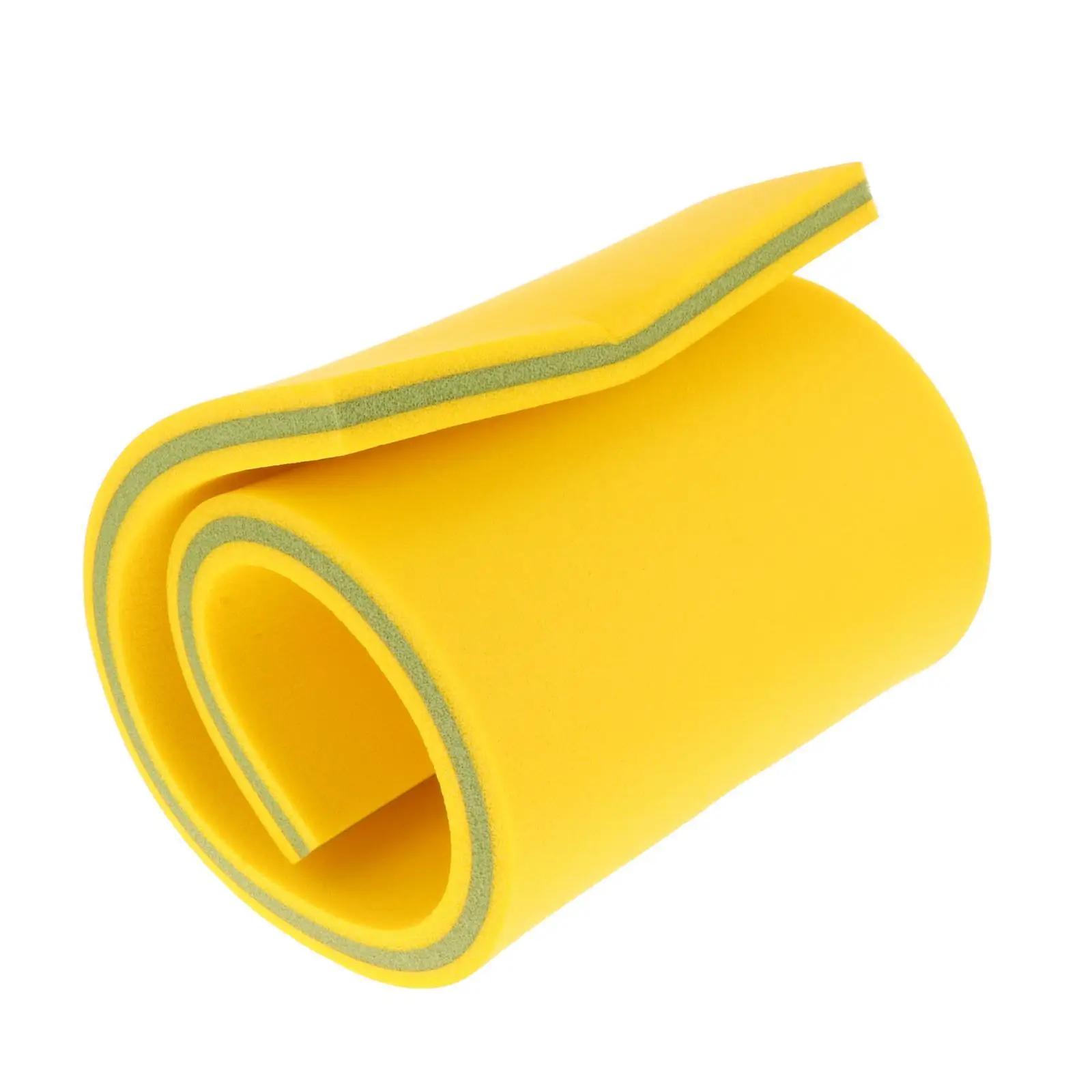 Floating , 3-Layer Tear-Resistant XPE Foam Mat, Roll-Up Floating Island for Single Person on Pool Lake , 110x40cm, Yellow
