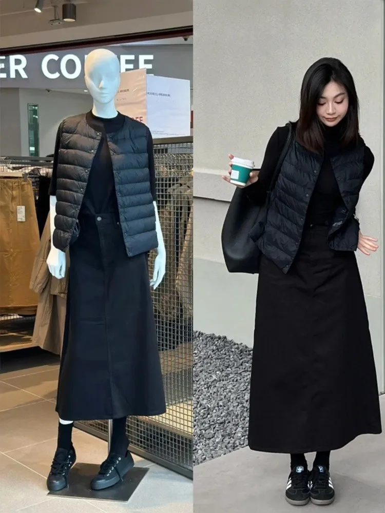 

Qui Dry Casual Narrow Fit Wrap Skirt Long f Body Women's Faion Autumn Winter New Sle Change Room Skirt