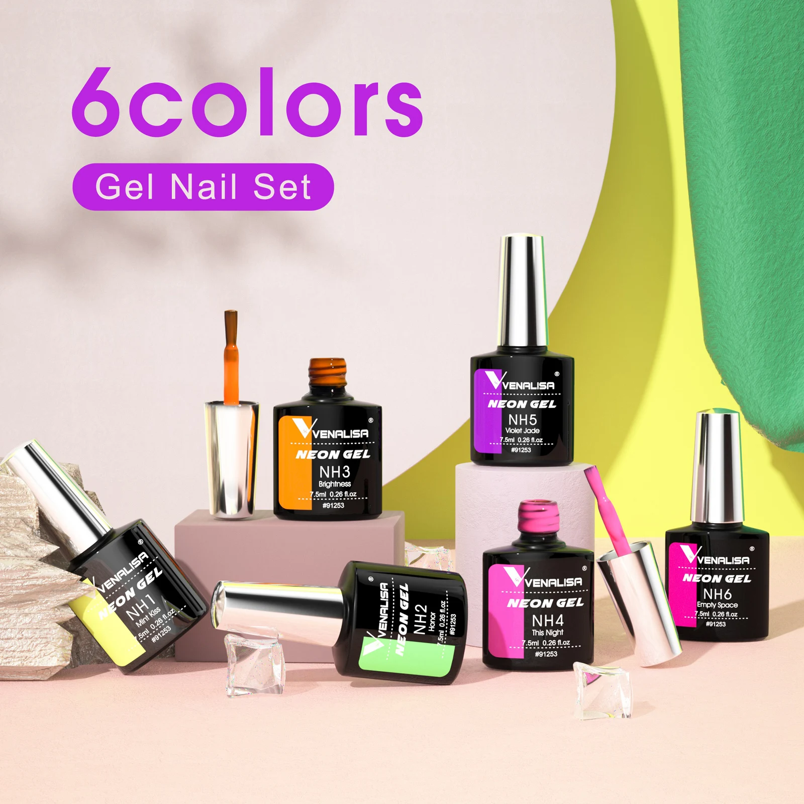 Venalisa Gel-Nagellack, Weihnachtsfarben-Set, 6/12 Stück/Set, Winter- und Herbstnägel, Gummibasis, Gelee, Rosa, natürliche Nude-Farbserie – Detail 24