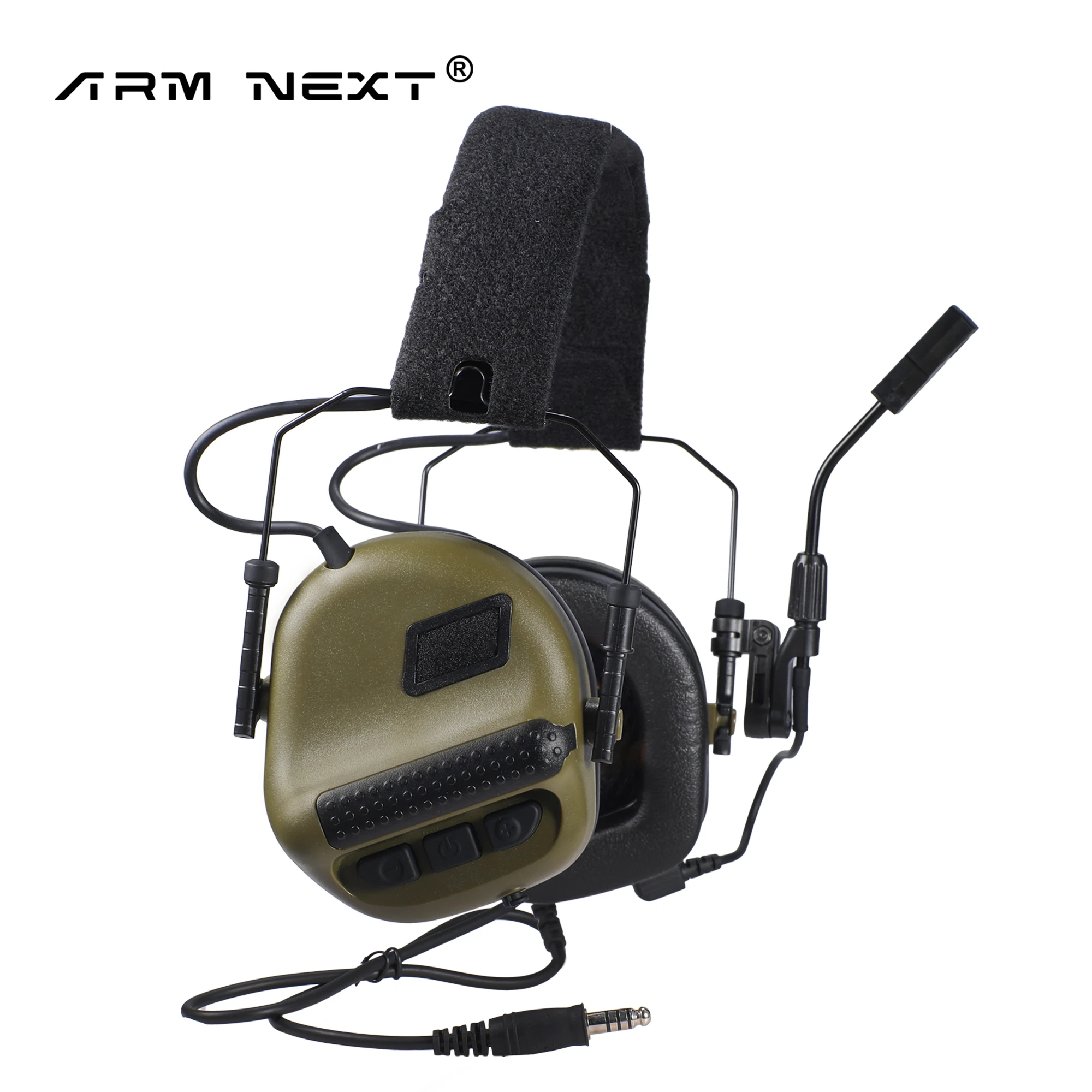 

​ARM NEXT F10 ANC Electronic Shooting Earmuffs for Hunting w/ Sound Amplification & PTT Communication - Hearing Protection