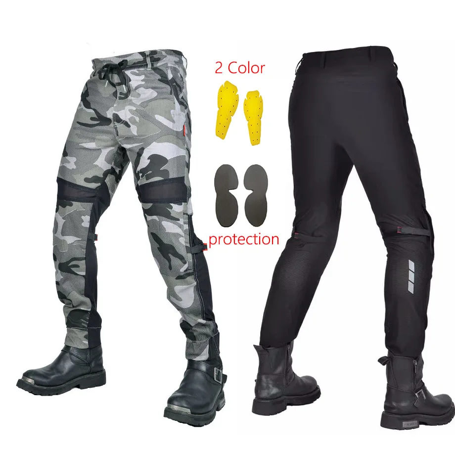 

Классические мотоциклетные брюки, камуфляжные джинсы, эластичные гоночные брюки для мотокросса для мужчин, снаряжение для верховой езды на открытом воздухе, защитные механизмы