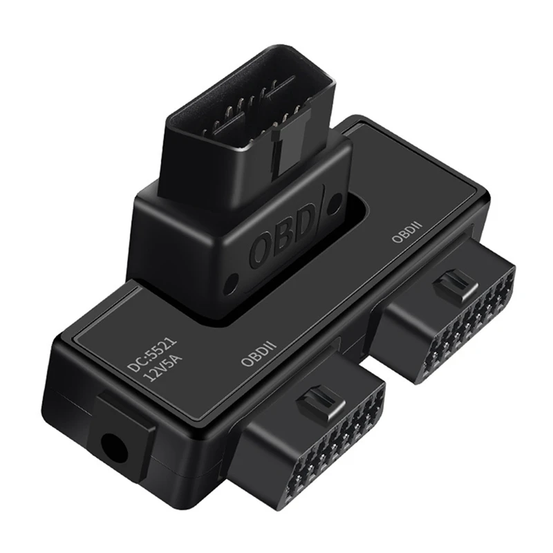 OBD2 One Divided Into Two Adaptor Wire 16 Pin 16 Core OBD Expansion Cable Connector Adapter Cable Universal Dc5521