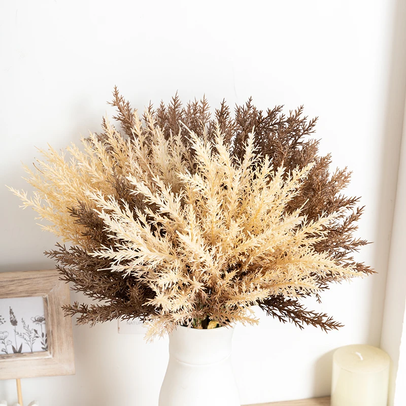 Artificial Plants For Home Decor Pots Straw Flower Pampas Grass Home Room Decor Reed Flower Bouquet DIY Wedding Decoration