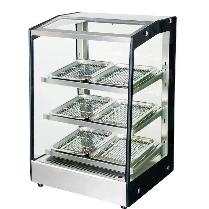 for Convenience Store Countertop Vertical Bakery Display Cabinet Warm Pizza Display Case