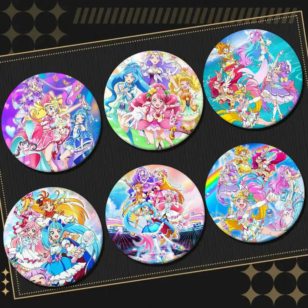 Anime Healin Good Pretty Cure Abzeichen Pins Anstecknadeln Hut Pins Broschen Geschenke Dekor Rucksäcke