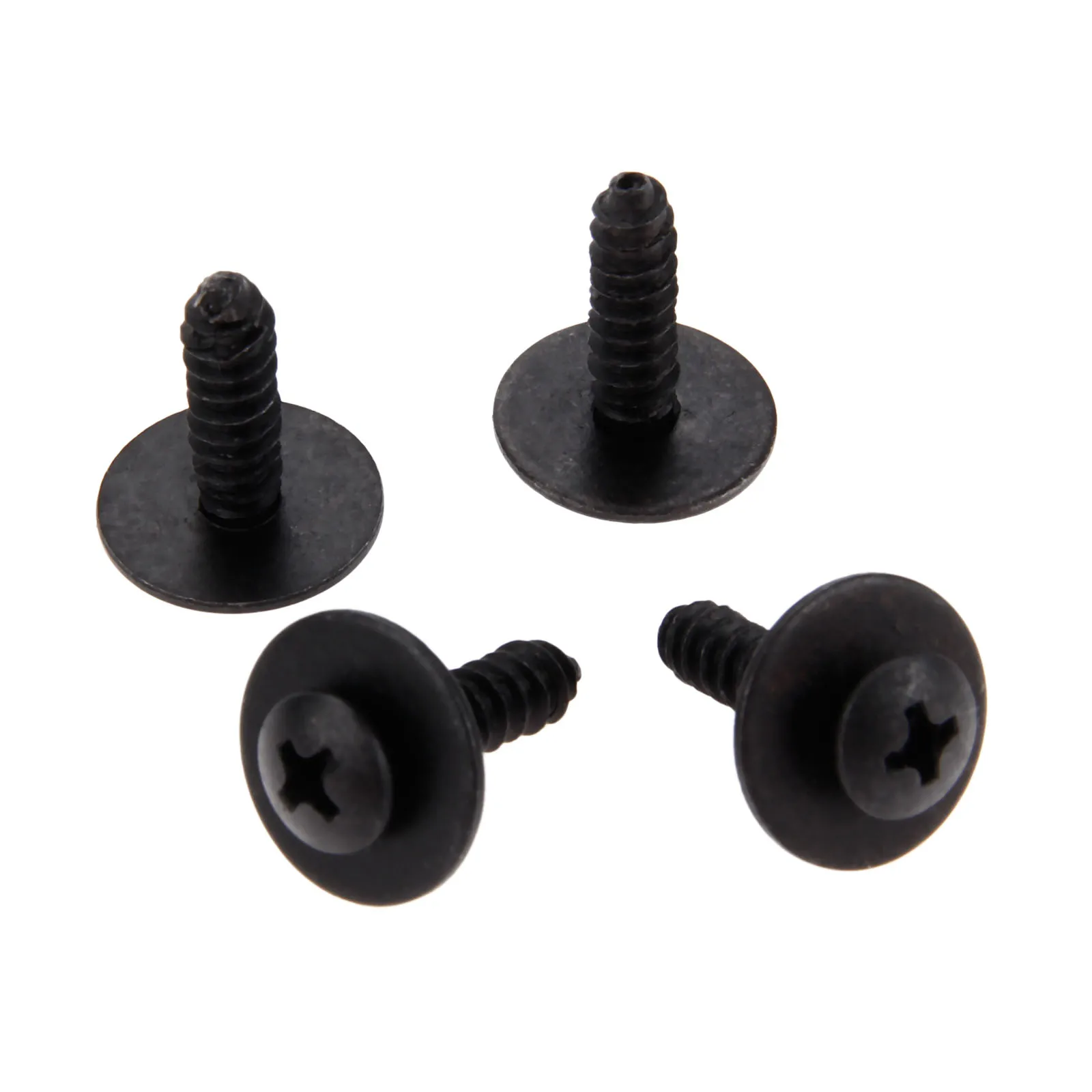 20Pcs Universal Auto Car Body Fender Screws M6 Metal Rivet Fastener Cross Self Tapping Screws Fender Screw Retainer Clips Black