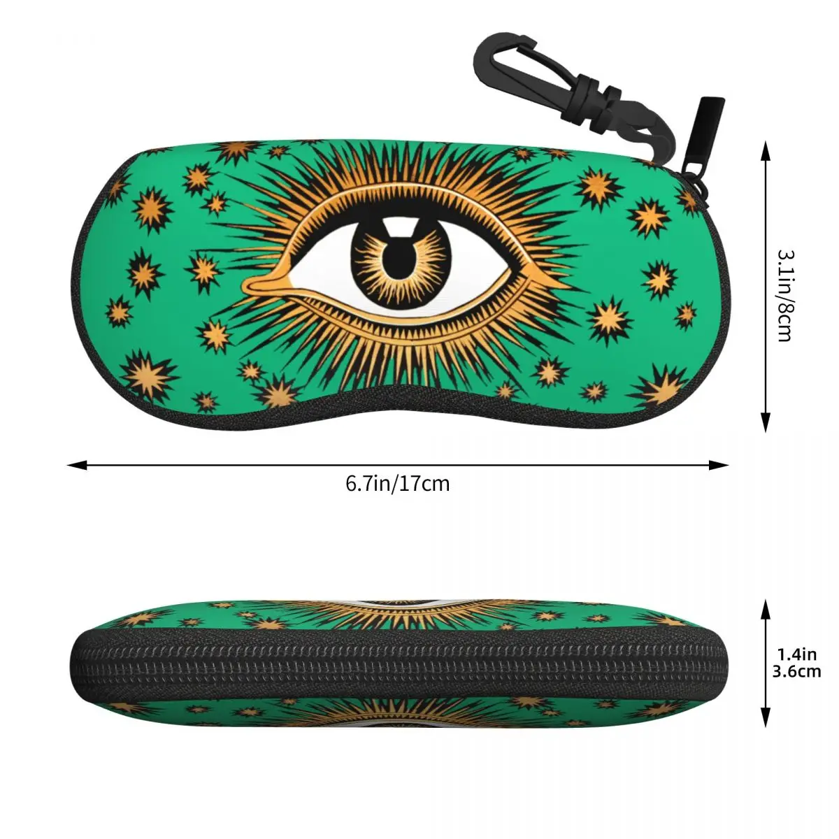 Custom Mediterranean Turkish Amulet Evil Eye Shell Eyeglasses Protector Cases Cool Sunglass Case Glasses Bag