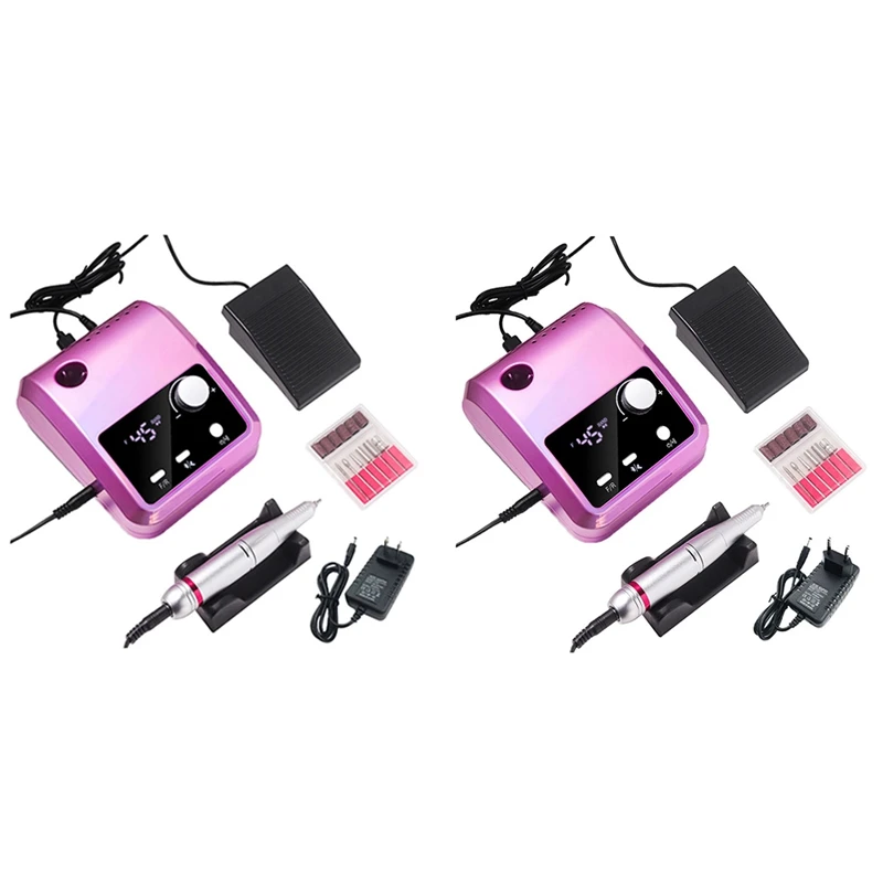 

Electric Nail Drill Machine 45000 RPM Electric File HD Display Metal Manicure Pen Professional Nail Lathe Sander