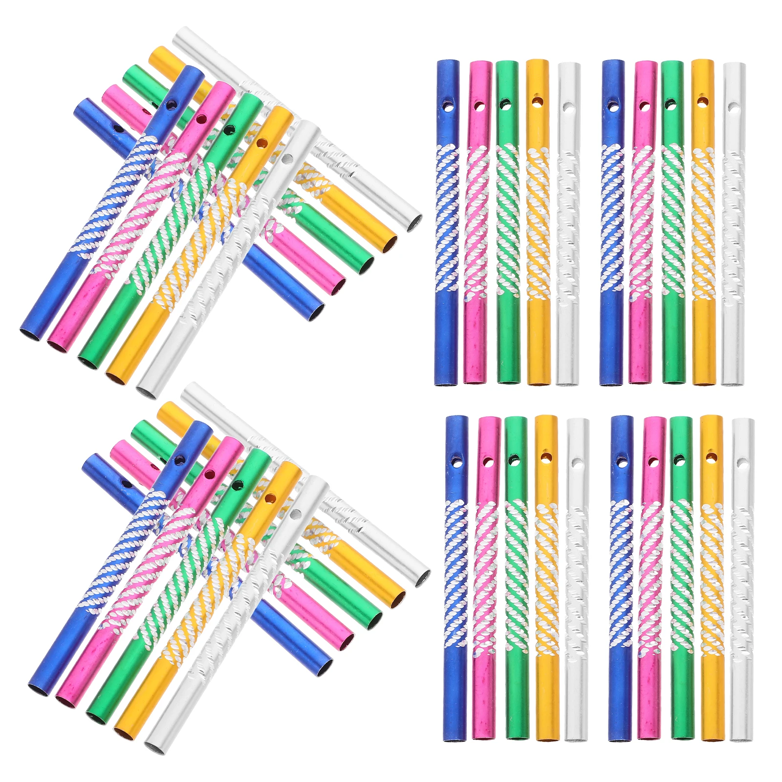 

100Pcs Metal Wind Chime Tubes Aluminum Hollow Sound Pipes for Outdoor Garden Decor Balcony Patio Hanging Windchimes DIY Craft