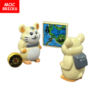 MOC Bricks Treasure Map Compass little hamster Accessories Building Blocks DIY Model Toys Dolls For Kid