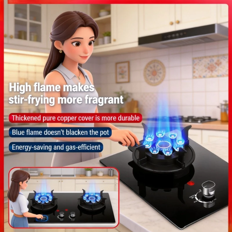 Embedded Tabletop Single Burner Gas Stove Fierce Fire Dual Fuel LPG Natural Gas Cooktop