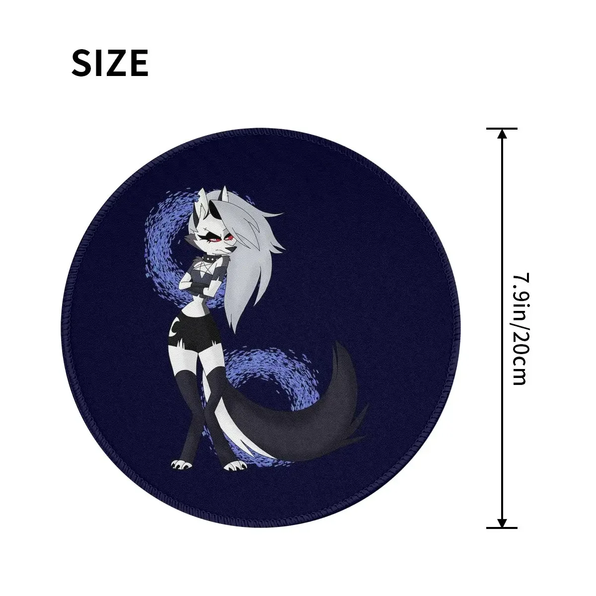 Loona Collage Helluva Boss Anime Round Mouse Pad Computer Keyboard Mouse Mat Gaming LaptopDesk Mat Office Accessories Table Mats