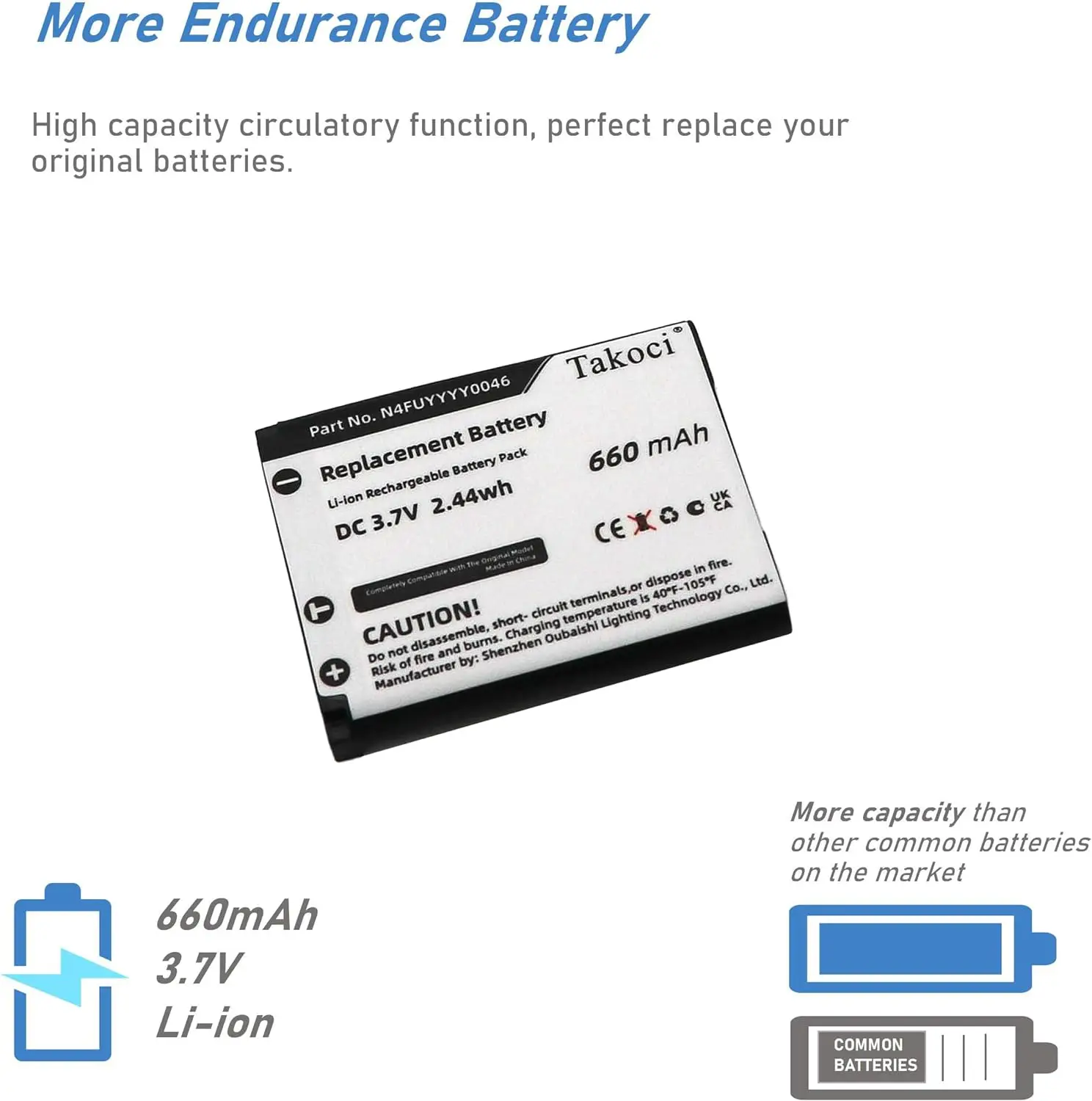 Replacement Battery for pan asonic  KX-TCA285, KX-TCA385, KX-UDT121, KX-UDT131 N4FUYYYY0046, N4FUYYYY0047 3.7V/mA