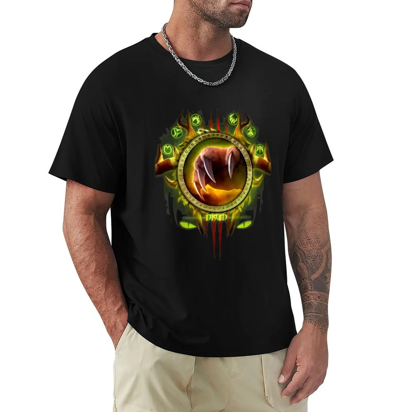 Druid Gamer Gaming T-Shirt Sweat Absorbing Sports Tee Shirt