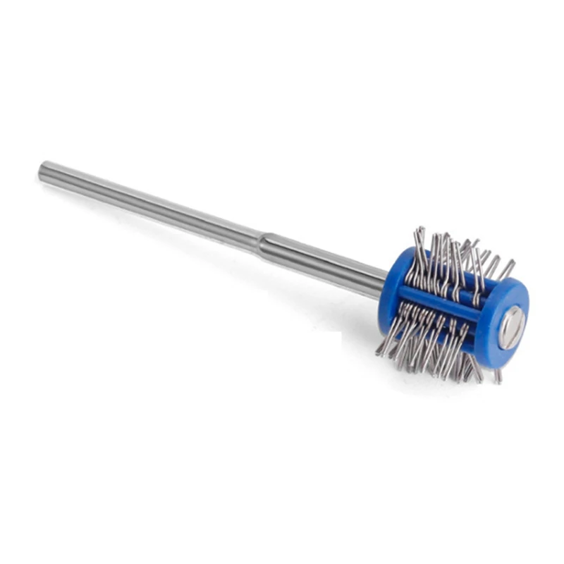 Pro Texturning Brushes Professional Polishing Grit Mounted Matt Wire Brush with Handle DIY Jewelry Making Tools Blue