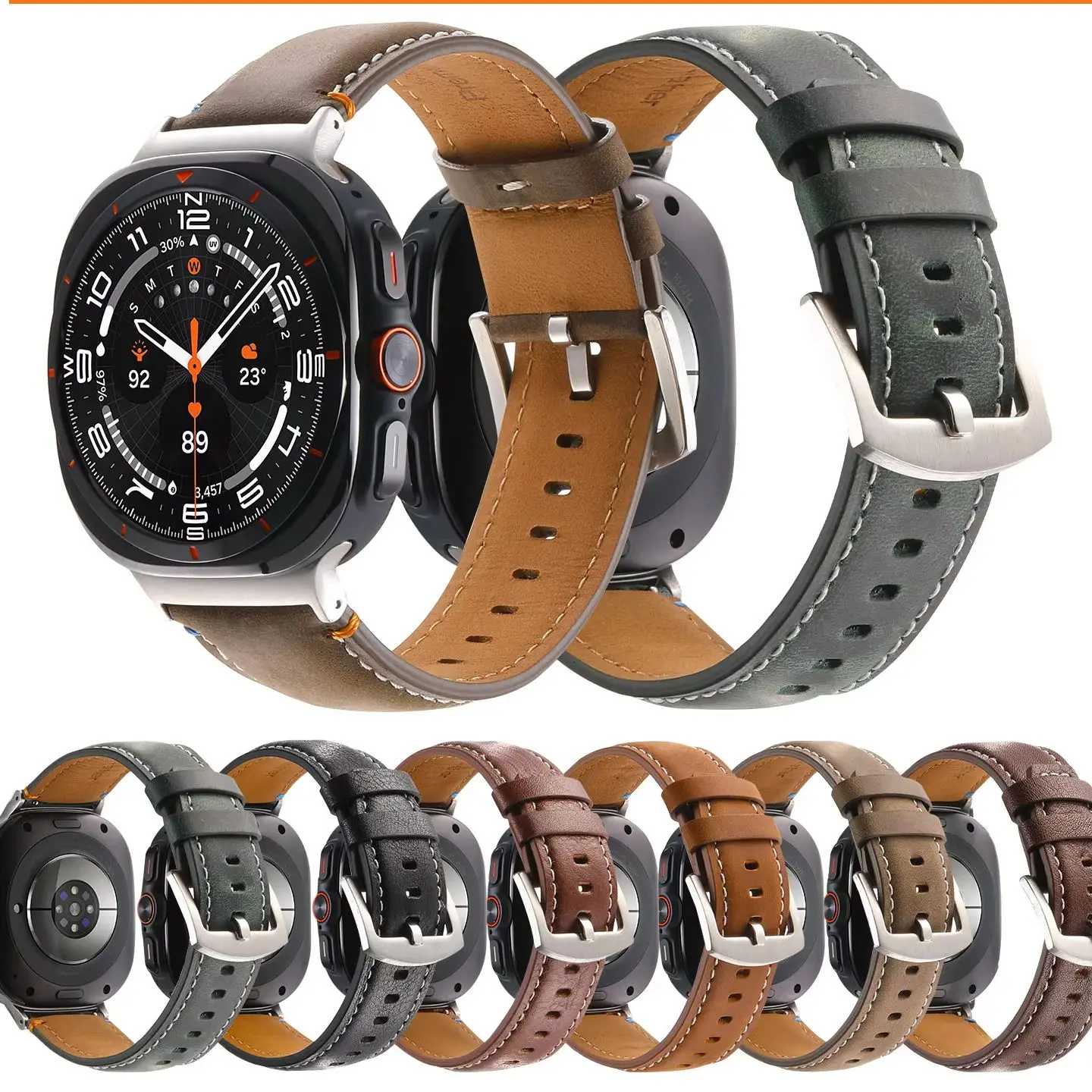 Leather Crazy Horse Pattern Strap watch strap watch band for Google Pixel Watch1/2/3 41mm 45mm sports wristband
