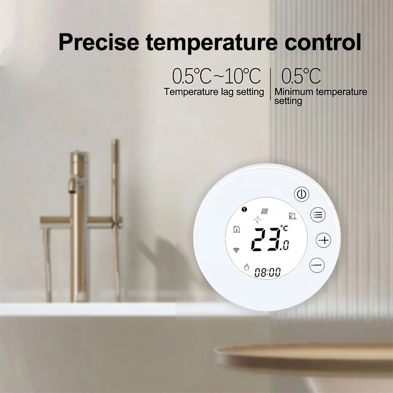 Imagem -05 - Wifi Termostato de Aquecimento Inteligente Display Lcd Controle de Voz Alexa Tuya Alice Elétrico Água Piso Controlador de Temperatura X7hgb