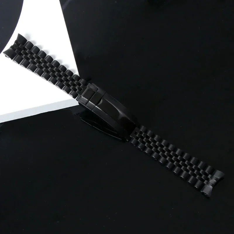 20mm Watch Band For NH35 Sub Jubilee Case Stainless Steel Watch Strap Glide Lock Buckle Silver Gold Bracelet