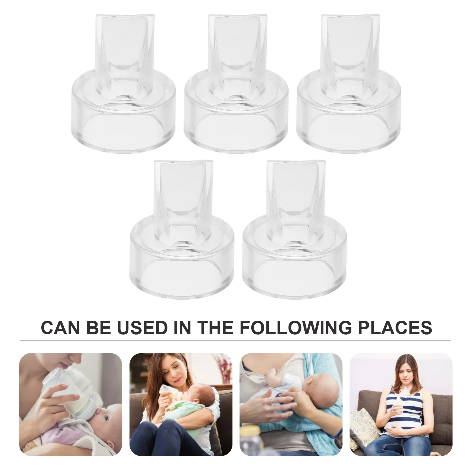 5 Pcs Valve Hands Free Breast Pump Valves Parts Accessories Women Electric Replace Silica Gel Anti Backflow Miss