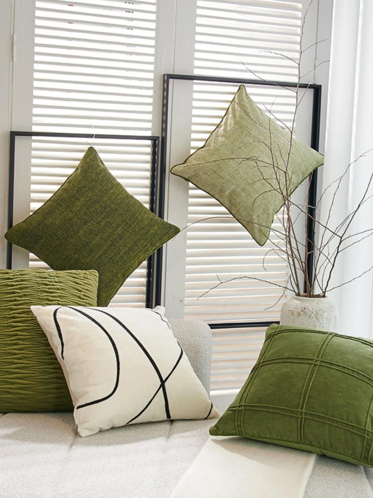 

Современная матовая оливковая наволочка для дивана, роскошная декоративная подушка для изголовья кровати, мягкая декоративная подушка для дома и отеля