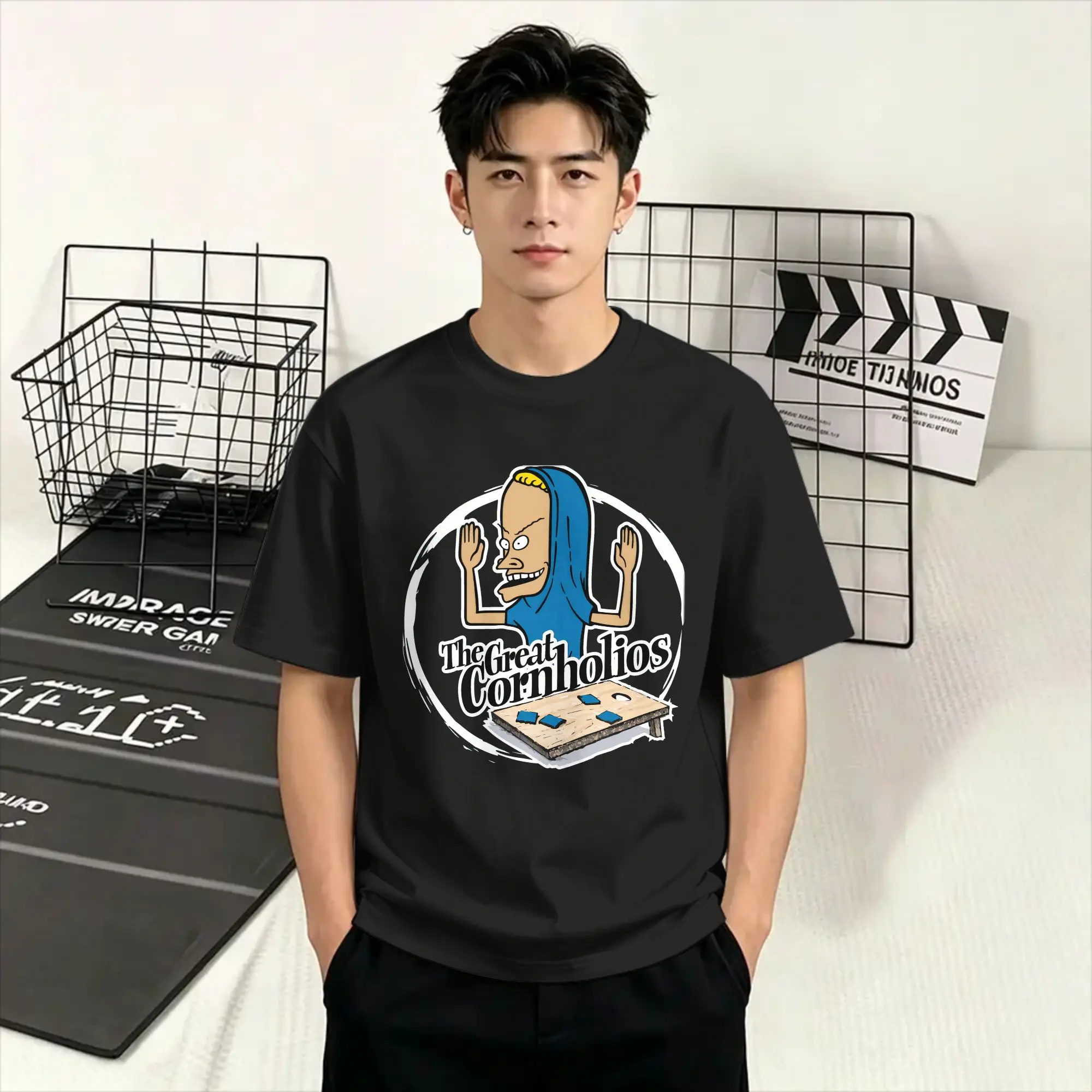 Men Funny Beavis and Butthead T Shirts  Cotton Clothing Vintage Short Sleeve Crew Neck Tee Shirt Plus Size T-Shirt