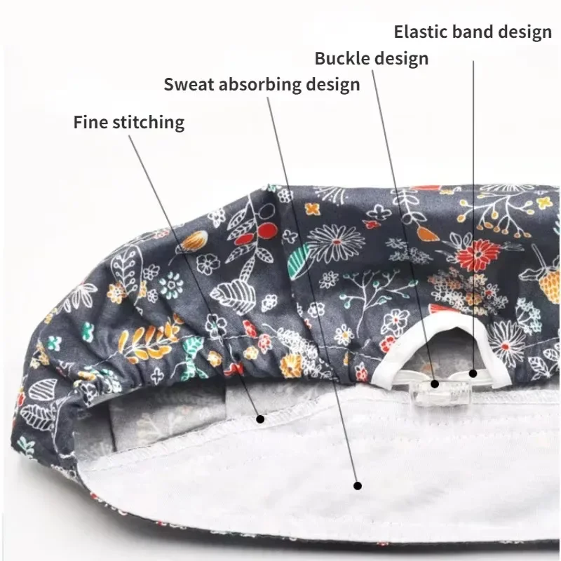 Cappello da cuoco cucina cucina berretto da cuoco servizio di ristorazione reti per capelli accessori da lavoro Chic berretto regolabile con fasciatura da donna solido