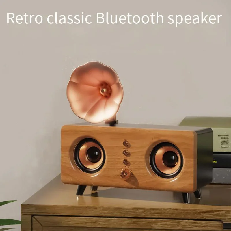 

Retro Classical Bluetooth Speaker 20W Support BT TF Card TF Aux Playback Mode Wireless Stereo Surround Home Theater Soundbox